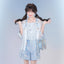 [Official] Balala the Fairies x Meiqi: Modern Hanfu Shorts Set - Star Dream Meiqi Daily Wear - Neo-Chinese Summer Outfit