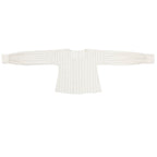 "Wu Xun Song" Modern Hanfu: Tanling Top & Pleated Skirt with Black Denim Set