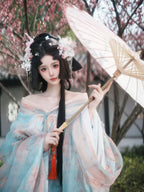 马山楚墓直裾汉服 - 飘逸广袖拖尾袍