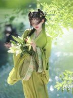 仙气曳影稚雎汉服 - 纯正金锦套装