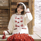 “法式甜梦”草莓汉服：冬季毛绒外套套装