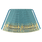 "Azure Reflections" Gold-Woven Mamian Skirt: Winter Hanfu Set