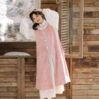 豆乳蜜桃可爱冬季汉服：加绒马甲套装