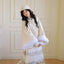 [Dream of Butterflies] Winter Warm Hanfu Set: Fleece-Lined Robe & Skirt