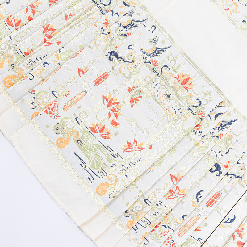 "Moonlight Lantern" Gold-Woven Mamian Skirt: Modern Neo-Chinese Long Dress