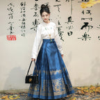 “踏星州”金织马面裙：通勤汉服套装