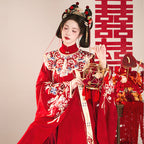 [Yin Hua Deng Yuan] Ming Dynasty Red Mamian Skirt: Wedding & Lunar New Year Hanfu