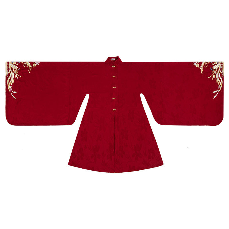 [Yin Hua Deng Yuan] Ming Dynasty Red Mamian Skirt: Wedding & Lunar New Year Hanfu