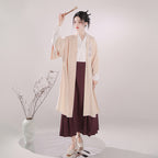 “余烬玫瑰”现代汉服：秋季马面裙襦袍套装