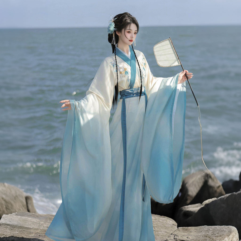 “晨露”魏晋风汉服 - 宽袖襦裙
