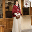 "Persimmon Joy" Neo-Chinese Set - Fleece Lined Ming Hanfu