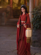 "Yu Luo" Wei-Jin Hanfu - Fleece Lined Cloak & Wei Shang Set