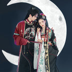 正宗唐制汉服：“思无昼夜”男女款圆领袍