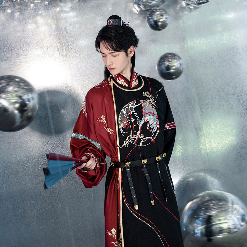 正宗唐制汉服：“思无昼夜”男女款圆领袍