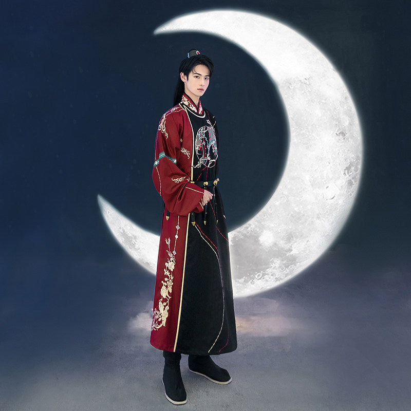 正宗唐制汉服：“思无昼夜”男女款圆领袍