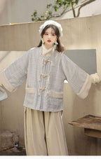 "Persimmon Joy" Neo-Chinese Set - Fleece Lined Ming Hanfu