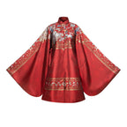 Ming Dynasty Bridal Hanfu Set - Long Ao & Red Mamian Skirt