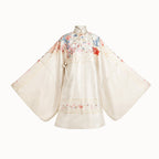 Ming Dynasty Bridal Hanfu Set - Long Ao & Red Mamian Skirt