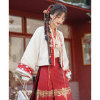 中式婚礼马面裙 - 红色刺绣新娘汉服