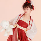 Beary 饭圈女孩国风连衣裙套装 | 烫金刺绣