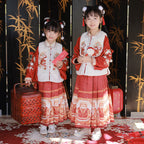 虎年女童汉服三件套 - 冬款马面裙