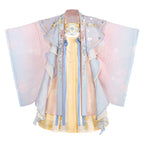 Girls' Gradient Hanfu Dress - Tang Style Large Sleeve Set