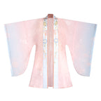 Girls' Gradient Hanfu Dress - Tang Style Large Sleeve Set