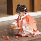 Lucky Cat & Koi Girls Hanfu - Winter Lunar New Year Set