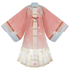 Girls' New Year Hanfu Set - Winter Cape, Robe & Skirt Set