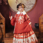Chinese New Year Girls Rabbit Hanfu - Winter Matching Set