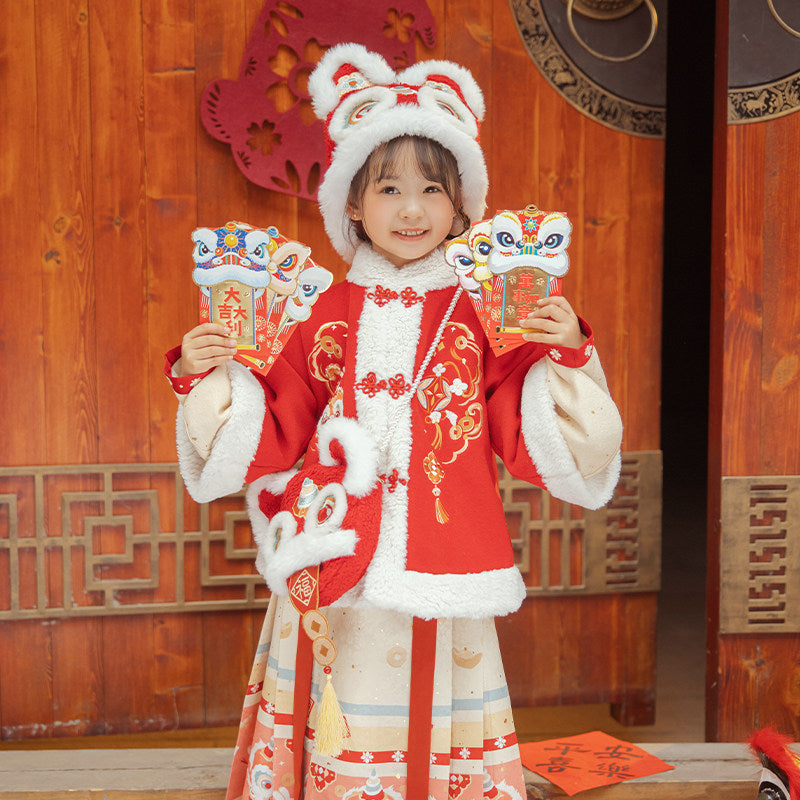 王者荣耀鲁班七号醒狮少女汉服套装