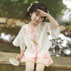 Summer Dream Butterfly Girls' Guofeng Set | Cool Embroidered Outfit