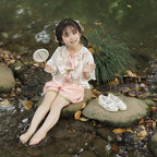 Summer Dream Butterfly Girls' Guofeng Set | Cool Embroidered Outfit