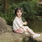 Summer Dream Butterfly Girls' Guofeng Set | Cool Embroidered Outfit