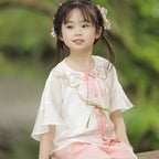 Summer Dream Butterfly Girls' Guofeng Set | Cool Embroidered Outfit