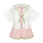Summer Dream Butterfly Girls' Guofeng Set | Cool Embroidered Outfit
