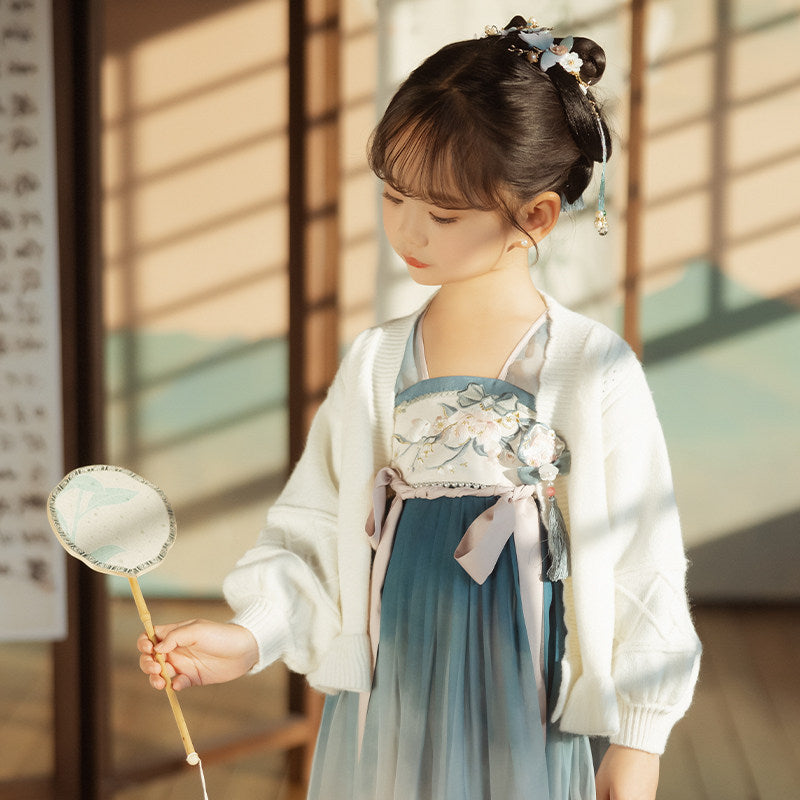 奶糖女孩中式针织开衫 - 可爱国风毛衣日常穿搭