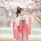 女童齐胸襦裙汉服 - 大袖衫披帛