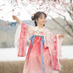 女童齐胸襦裙汉服 - 大袖衫披帛