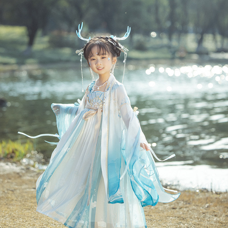 Honor of Kings x Xi Shi Girls' Guofeng Wide-Sleeve Dress