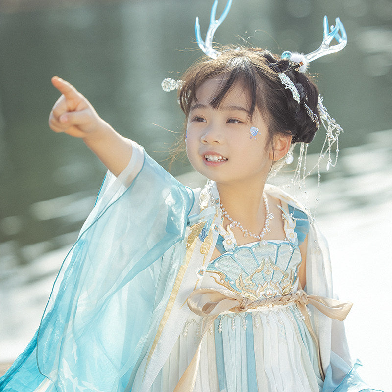 Honor of Kings x Xi Shi Girls' Guofeng Wide-Sleeve Dress
