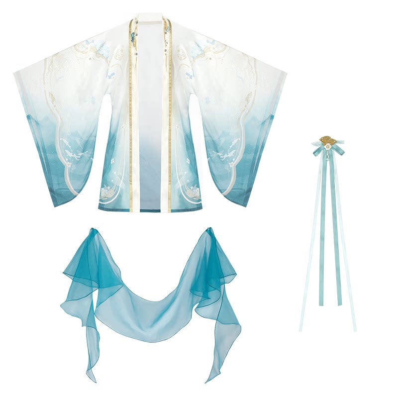 Honor of Kings x Xi Shi Girls' Guofeng Wide-Sleeve Dress