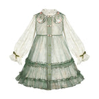 Girls' Floral Embroidered Hanfu Dress & Jacket - Spring Set