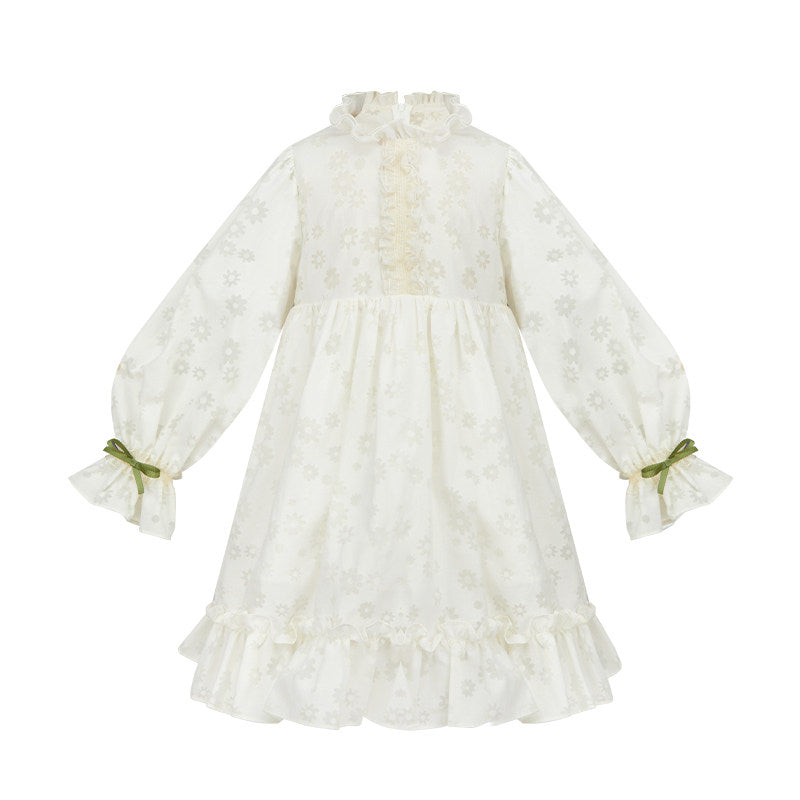 Girls' Floral Embroidered Hanfu Dress & Jacket - Spring Set