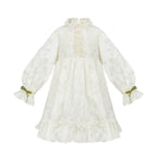 Girls' Floral Embroidered Hanfu Dress & Jacket - Spring Set