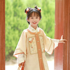 Girls Long Mamian Skirt Set - Wan Song Hua Xin Autumn Hanfu