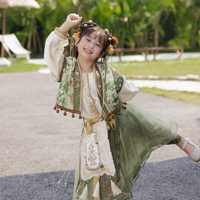 Spice Dreamer Girls' Guofeng Set | Daily Top & Skirt Outfit