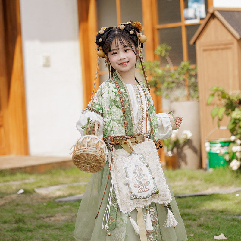 Spice Dreamer Girls' Guofeng Set | Daily Top & Skirt Outfit