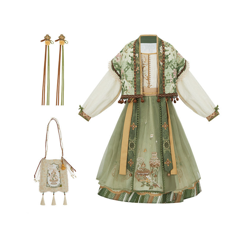 Spice Dreamer Girls' Guofeng Set | Daily Top & Skirt Outfit