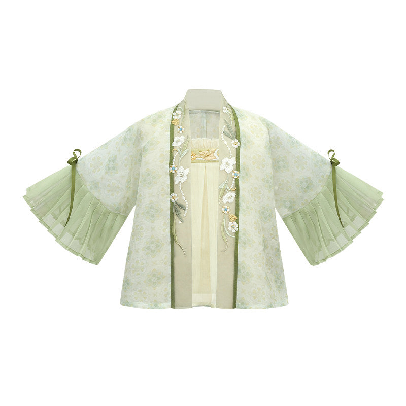 枫林畅夏儿童汉服套装 - 男女童中式风格